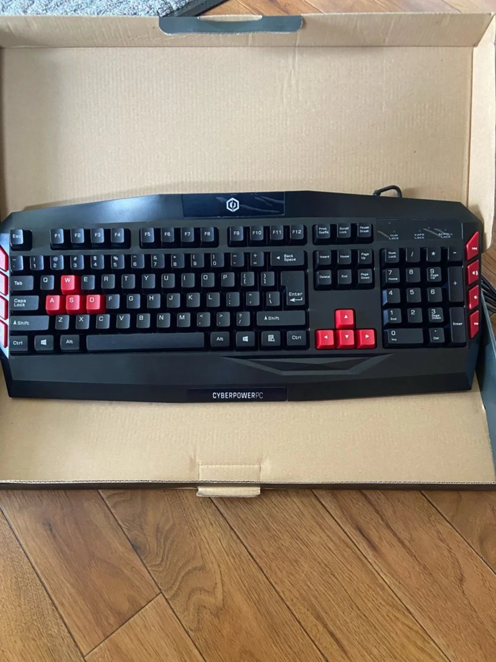 CyberPowerPC Multimedia Gaming Keyboard - Black with Red Accents